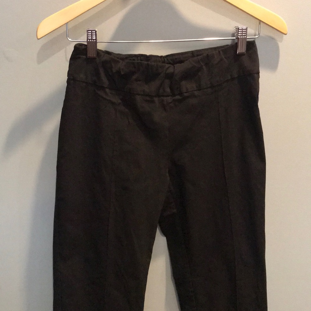 209 black stretch waist peg leg pants